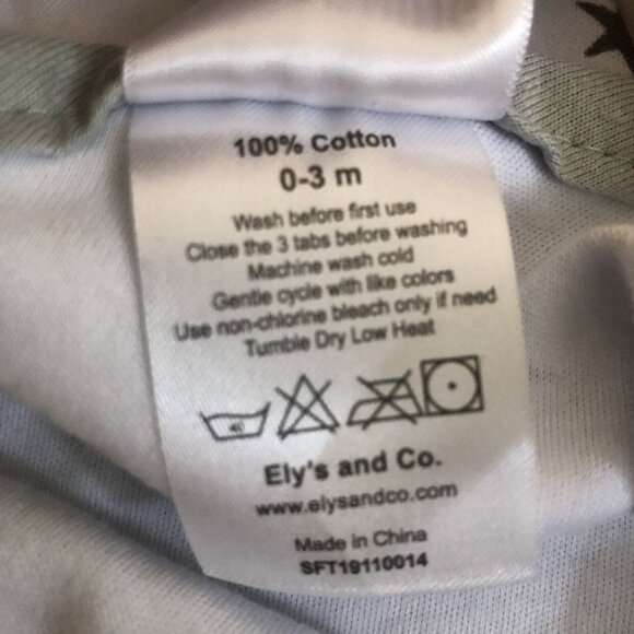 Ely's And Co Adjustable Swaddle Blankets Nwob Grey & Stars 2 Pack - Picture 4 of 4